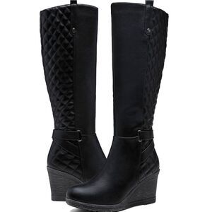 (A-4577) Vepose Women's 9652 Knee High Boots Wedge Calf Boot Sz 9